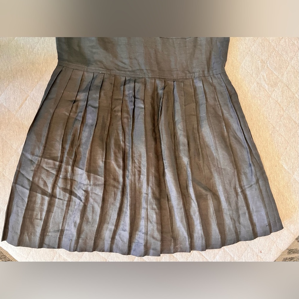 STEVEN ALAN Sz 6 Black Linen Tristan Mini Dress - Picture 9 of 12